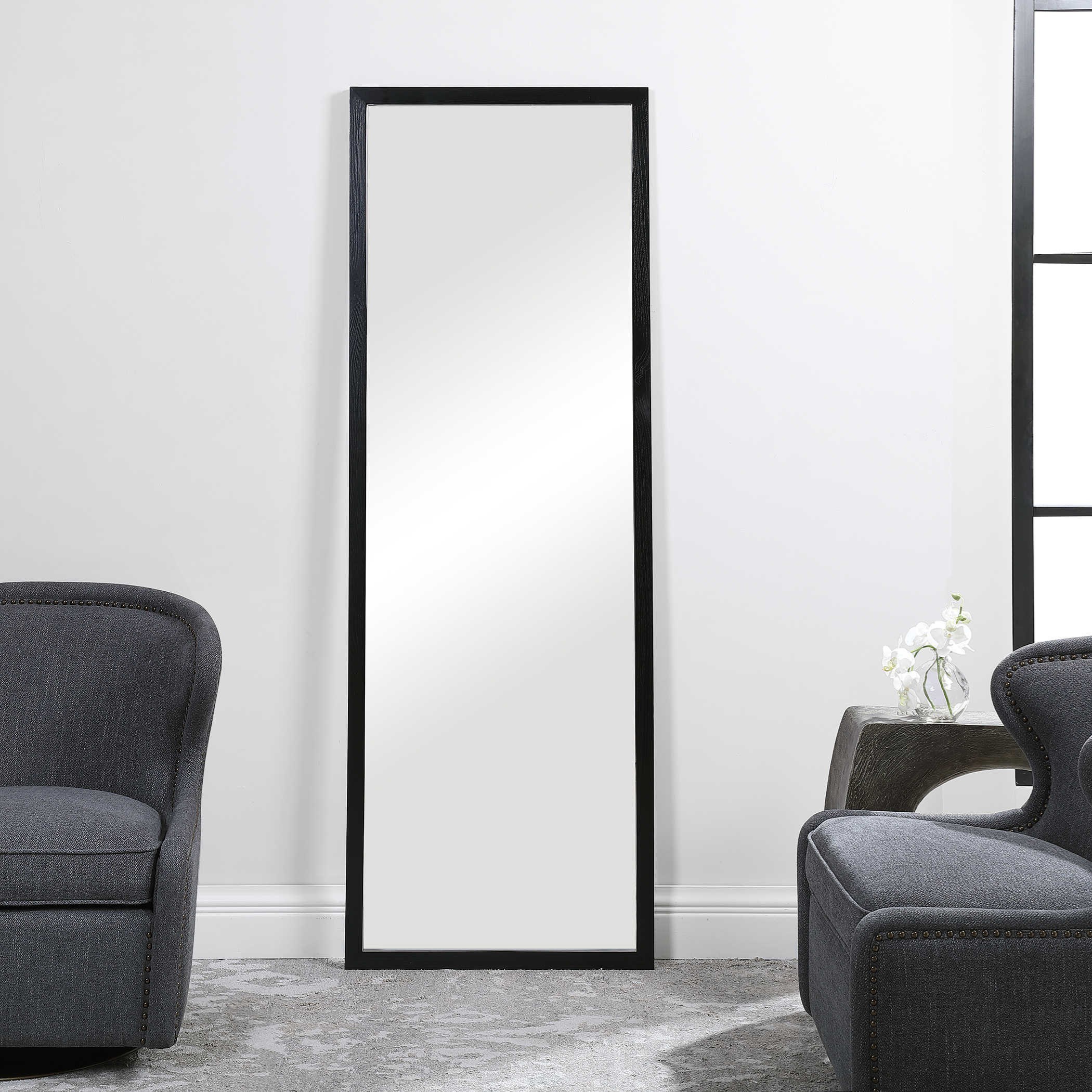 Uttermost Mirrors Avri Oversized Dark Wood Mirror Sheely's Furniture